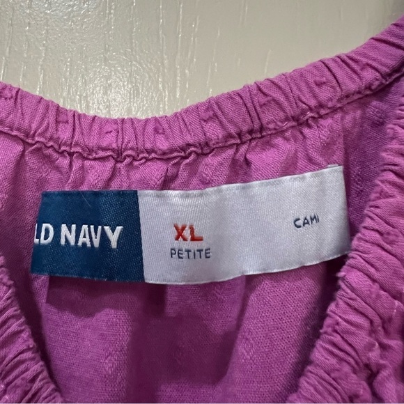 Old Navy XXL Lilac Tiered Strappy Dress in Artichoke Blossom 💯 Cotton P1 - Picture 6 of 7
